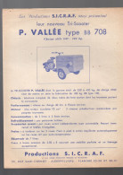 Aubervilliers (moto) Circulaire P VALLEE  Noiveau Tri-skooter  SICRAF   (PPP46671) - Motorräder