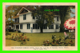 SIMCOE, ONTARIO - THE GOVERNOR SIMCOE HOTEL - FRED A. LEASK, PROP. - TRAVEL IN 1951 - PECO - - Autres & Non Classés