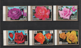 1972  Ras Al Khaima - Roses- Complete Set   Mi 853B - 858B - Imperf - MNH - Ras Al-Khaima