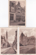 3765	80	Alkmaar, Stadhuis-Groote Kerk-Koning Willemshuis 3 Kaarten (zie Hoeken En Randen) - Alkmaar