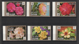 1972  Ras Al Khaima - Flowers - Corner Marginal Set   Mi 859A - 864A - Perf - MNH - Ra's Al-Chaima