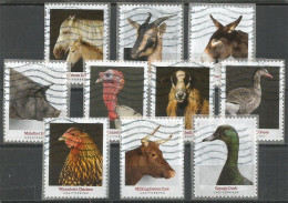 USA 2021 Farm Animals - Heritage Breeds Sc.# 5583-92 - Cpl 10v Set - Good Used - Off-Paper - Usati