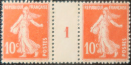 LP2943/30 - FRANCE - 1911 - TYPE SEMEUSE CAMEE - N°138 (millésime 1) TIMBRES NEUFS* - Millésime