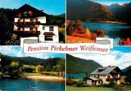 73643904 Weissensee Kaernten Gaestehaus Pension Pirkebner Badestrand Landschafts - Weissensee