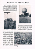 A102 1470-3 Otto Rabe Ballonfahrt München Heißluftballon Salzburg Artikel 1907 - Altri & Non Classificati