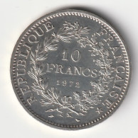 10 Francs Hercule Argent 1972 - Silver - - 10 Francs