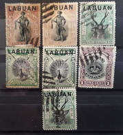 LABUAN 1897 - 1902, Petit Lot De 7 Timbres Dont TAXE POSTAGE DUE No 1, Obl B TB - North Borneo (...-1963)