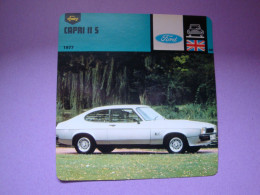 Automobilia Fiche Auto-Rallye 1977 Ford Capri II S  Grande-Bretagne - Voitures