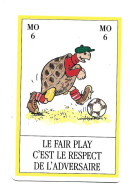 Carte-jeu Illustrée, Football - Tortue En Tenue De Sport, Ballon, Fair-play, Respect Adversaire Federation Française FFF - Cartes à Jouer Classiques