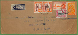 ZA1483 - Kenya Uganda Tanganyika - POSTAL HISTORY - Registered COVER    1949 - Kenya, Uganda & Tanganyika