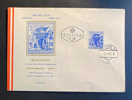 Österreich 1962 Bauten WIEN SCHWEIZERTOR Mi. 1119 FDC Schmuckkuvert Gestempelt/o WIEN - Cartas & Documentos