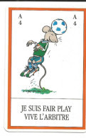 Carte Jeu Illustrée, Football - Souris En Tenue De Sport, Ballon, Fair-play, Vive L'arbitre - Federation Française FFF - Cartes à Jouer Classiques