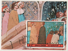 1972  Umm Al Qiwain - Dante Divine Comedy Mini Sheet #11 - Imperf - Cancelled To Order (CTO) - Umm Al-Qaiwain