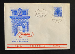 Österreich 1962 Bauten WIEN SCHWEIZERTOR Mi. 1119 FDC Schmuckkuvert Gestempelt/o WIEN - Covers & Documents