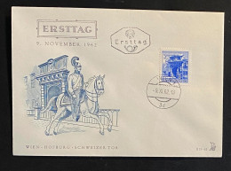 Österreich 1962 Bauten WIEN SCHWEIZERTOR Mi. 1119 FDC Schmuckkuvert Gestempelt/o WIEN - Cartas & Documentos