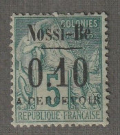 NOSSI-BE - TAXE - N°14 * (1891) 25c Sur 5c Vert - Signé - - Ungebraucht