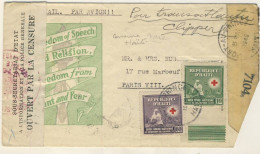 (C01) - HAITI - DOUBLE CENSORED AIR MAIL COVER PORT AU PRINCE => FRANCE 1945 - Haïti