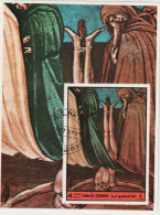 1972  Umm Al Qiwain - Dante Divine Comedy Mini Sheet #14 - Imperf - Cancelled To Order (CTO) - Umm Al-Qaiwain