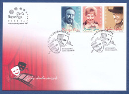 HONGRIE FDC Ferenc Bessenyei, Juci Komlós Et Miklós Gábor Neufs**. Famous Hungarian Performers. Cinéma, Film, Movie. - Unused Stamps