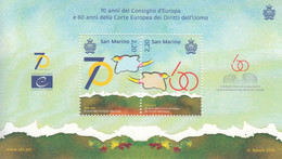 2019 San Marino European Court Of Human Rights Law Justice  Souvenir Sheet MNH @ BELOW FACE VALUE - Ungebraucht