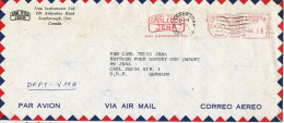 Canada Air Mail Cover With Red Meter Cancel Sent To Germany Scarborough Ont.12-2-1973 - Luchtpost