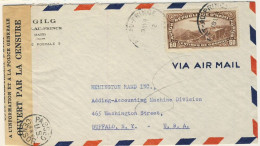 (C01) - HAITI - CENSORED AIR MAIL COVER PORT AU PRINCE => USA 1942 - Haïti