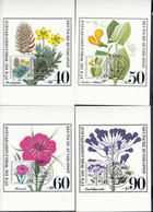 BRD  1059-1062 MK, 4 Maximumkarten, Wohlfahrt: Gefährdete Ackerwildkräuter, 1980 - Altri & Non Classificati