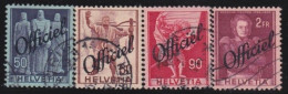 Suisse   .  Yvert  .    4 Timbres De Service     .        O        .      Oblitéré - Officials