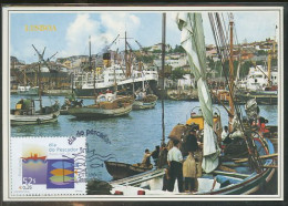 Portugal Fête Des Pêcheurs Bateau De Pêche Carte Maximum 2000 Fisherman's Day Fishing Boat Maxicard - Maximumkaarten