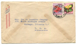 Congo Matadi 1 Oblit. Keach 10(.D.) Sur C.O.B. 314 + 317 Sur Lettre Vers Chicago Le 04/05/1954 - Lettres & Documents