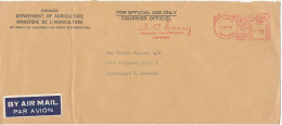 Canada Cover With Meter Cancel Ottawa 21-12-1961 Sent Air Mail To Denmark (the Cover Is Folded In The Left Side And The - Brieven En Documenten