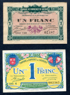 RC 27123 FRANCE 1916 + 1917 GRENOBLE 2 BILLETS DE LA CHAMBRE DE COMMERCE - Camera Di Commercio