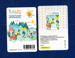 ITALIA :  Tessera  Filatelica - TRENTO Capitale Europea Del Volontariato - 3.02.2024 - Filatelistische Kaarten