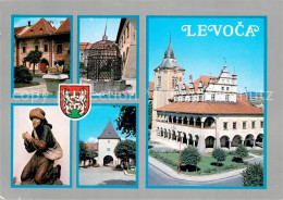 73634980 Levoca Slovakia Teilansichten Innenstadt Brunnen Tor Rathaus Statue  - Slowakei