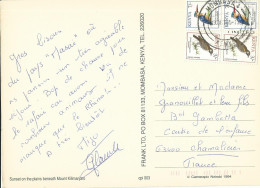 KENYA CARTE 20c MOMBASA POUR CHAMALIERES ( PUY DE DOME ) DE 1995  LETTRE COVER - Kenya (1963-...)