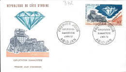 Côte D'ivoire 0342 Fdc Diamant , Pierre Précieuse - Minerales