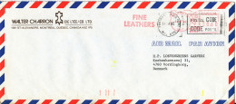 Canada Air Mail Cover With Meter Cancel Toronto 18-10-1986 (Fine Leathers) - Luftpost