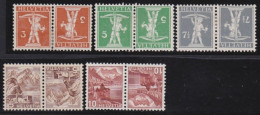 Suisse   .  Yvert  .     5 Paires       .        *        .    Neuf Avec Gomme - Unused Stamps