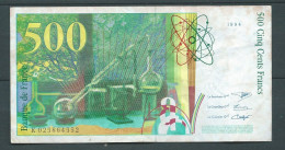 FRANCE 500 Francs "Pierre Et Marie Curie" ---1994 - K025864552-  Laura 6122 - 500 F 1994-2000 ''Pierre En Marie Curie''