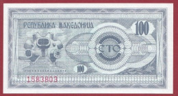 Macédoine Du Nord--- 100 Denar --1992    ---UNC --(345) - Macedonia Del Nord