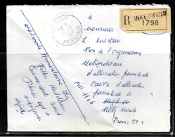 CC278 - ALGERIE - LETTRE RECOMMANDEE DE INKERMANN MOSTAGANEM DE 1967 POUR METZ - Algeria (1962-...)