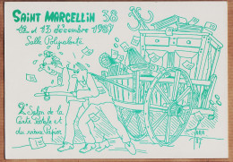 18585 / SAINT MARCELIN 38-Isère 2em Salon Carte Postale Décembre 1987 SALLE POLYVALENTE Dessin R. FARABOZ - Saint-Marcellin