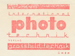 Meter Cut Germany 1962 Photo Technique - Fotografía