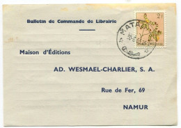 Congo Matadi 1 Oblit. Keach 10(.G.) Sur C.O.B. 313 Sur Carte Commerciale Vers Namur Le 30/06/1955 - Cartas & Documentos