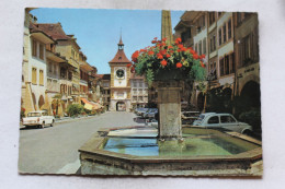 M418, Cpm, Morat, Murten Mittlerer Brunnen Und Berntor, Suisse - Murten