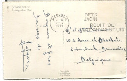 Congo Matadi 1 Oblit. Keach MB1-Dmty Sur Carte Postale Vers Schaerbeek Le 02/11/1956 - Cartas & Documentos