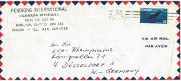 Canada Air Mail Cover Sent To Denmark Single Franked - Poste Aérienne