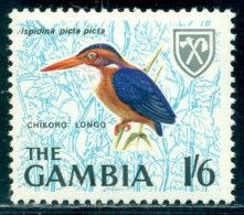 1966 Birds,The African Pygmy Kingfisher,Definitives,Gambia,218,MNH - Songbirds & Tree Dwellers