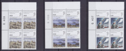 Greenland 2008 Mi. 516-18 Wissenschaft (IV) 4-Block W. Top Corner Margin 'G407-09' Complete Set, MNH** - Used Stamps