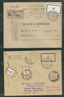 FRANCE 1955 Lot De 5 Enveloppes Cours D'instruction Recommandés, Taxes, Contre Remboursement - Fictie